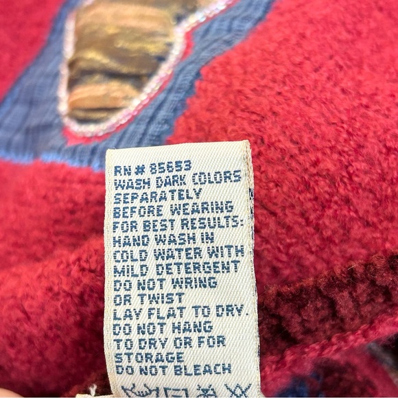 Koret City Blues Vintage wool blend Christmas sweater women’s XL cardigan - Picture 5 of 16